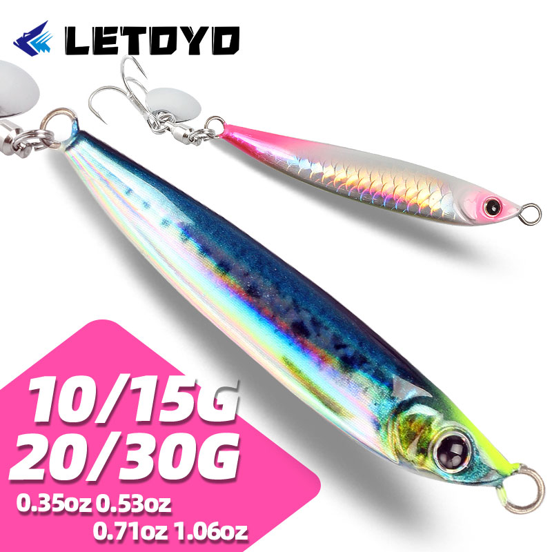 Fishing Lure Spinnerbait - LETOYO 10-30g Tail Spinner Metal Jig