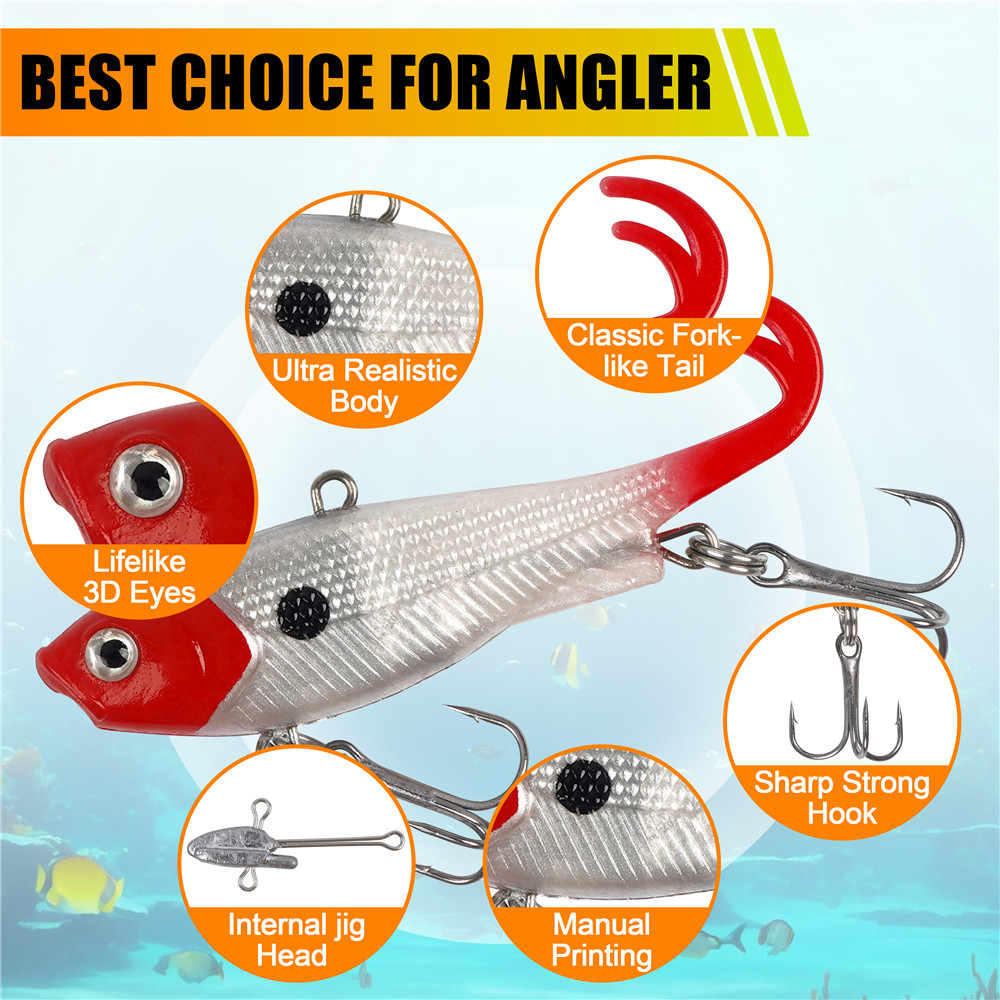 5Pcs Pre-Rigged Jig Head Wobbl - огляд і ціна Fishing Lure Spinnerbait