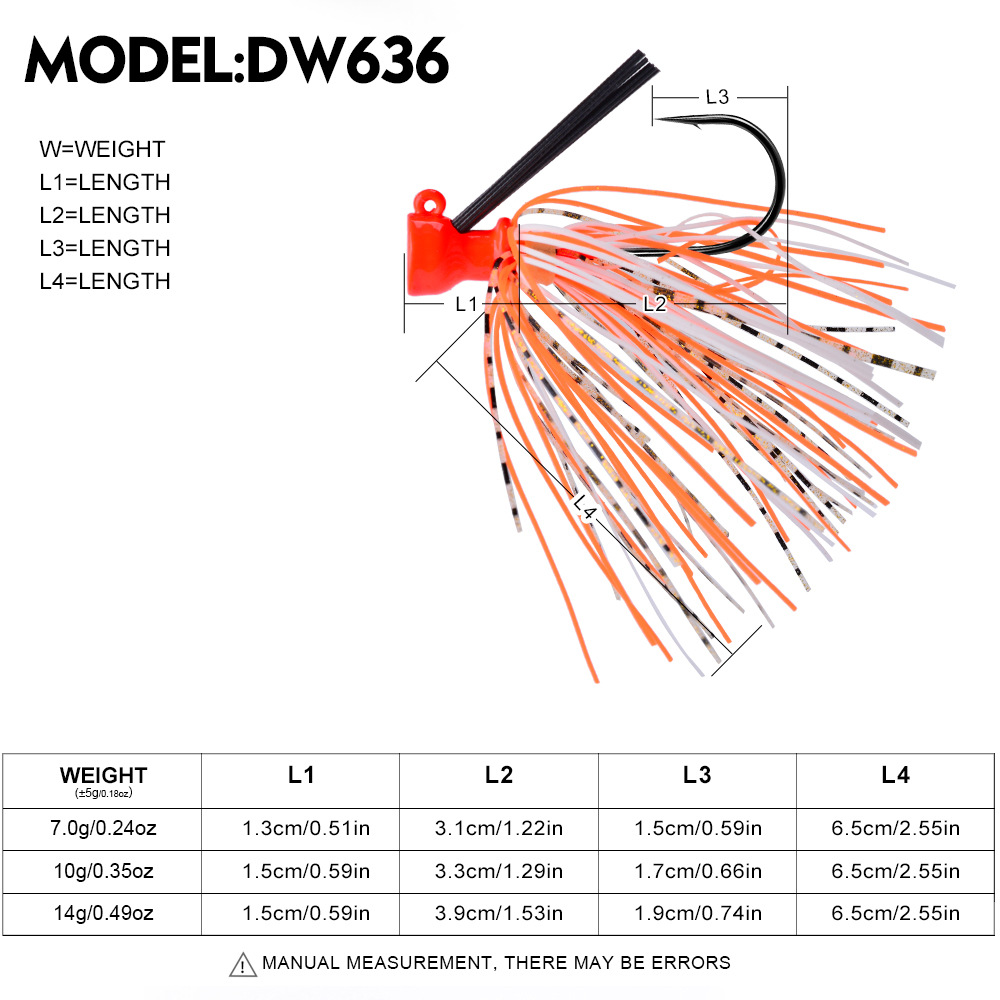 7G 10G 14G Jig Hook Fishing Lu - огляд і ціна Fishing Lure Buzzbait